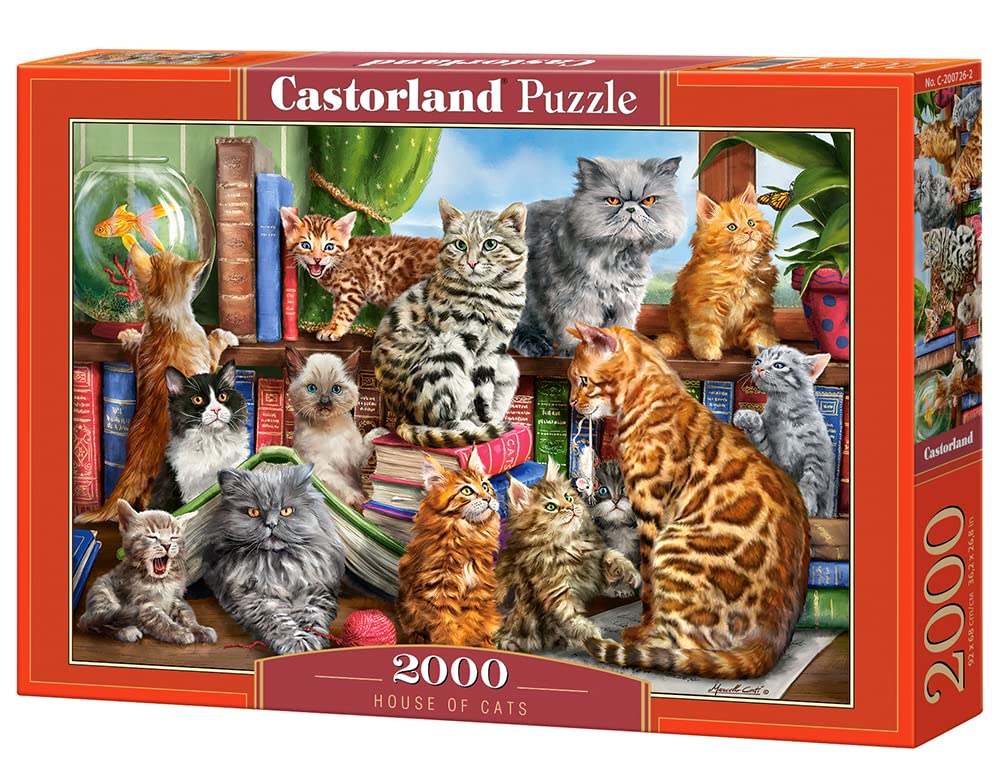 Amazon.com: CASTORLAND 2000 Piece Jigsaw Puzzles, House of Cats