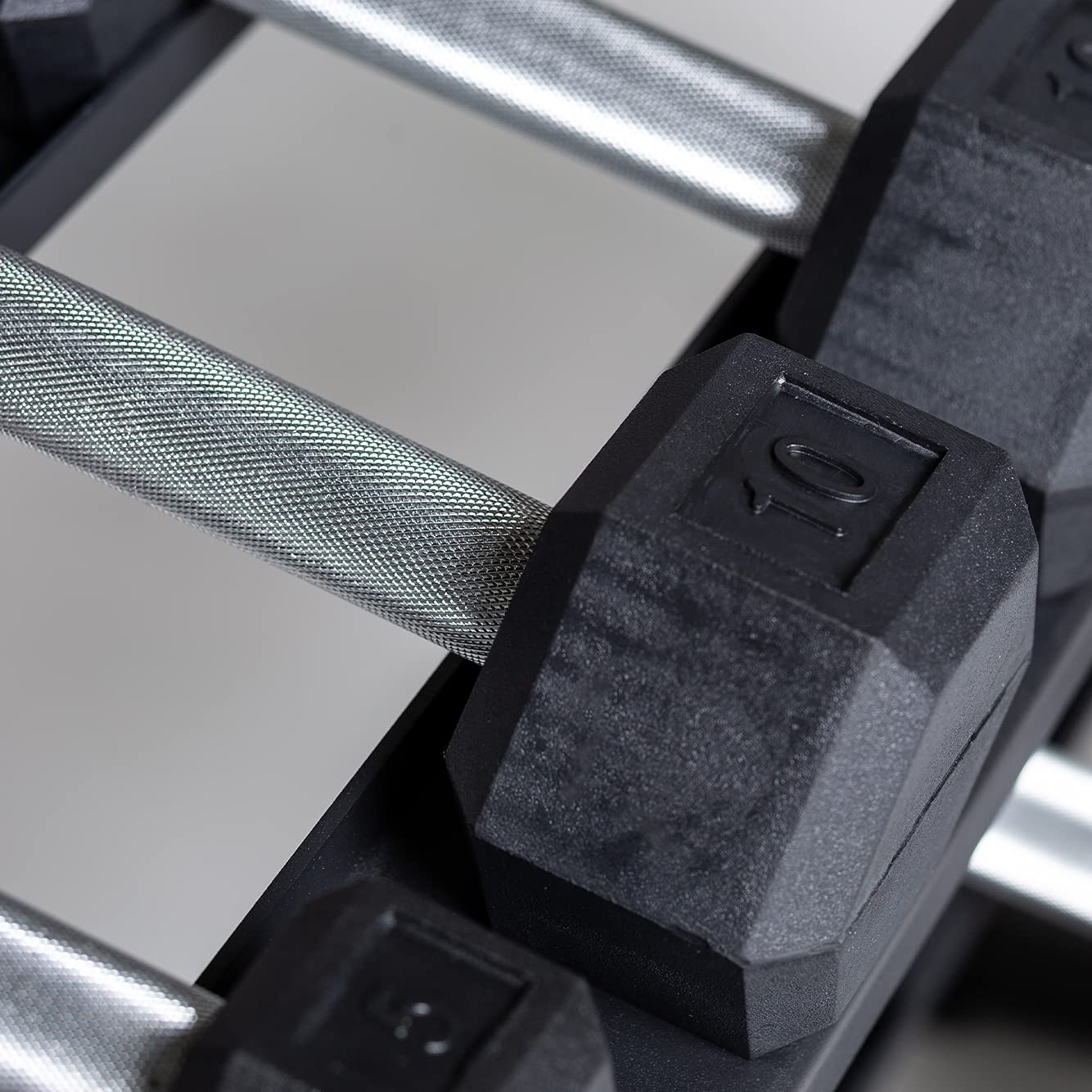 Amazon | Rep ゴム六角ダンベルセット ラック付き、5-50ダンベルセット