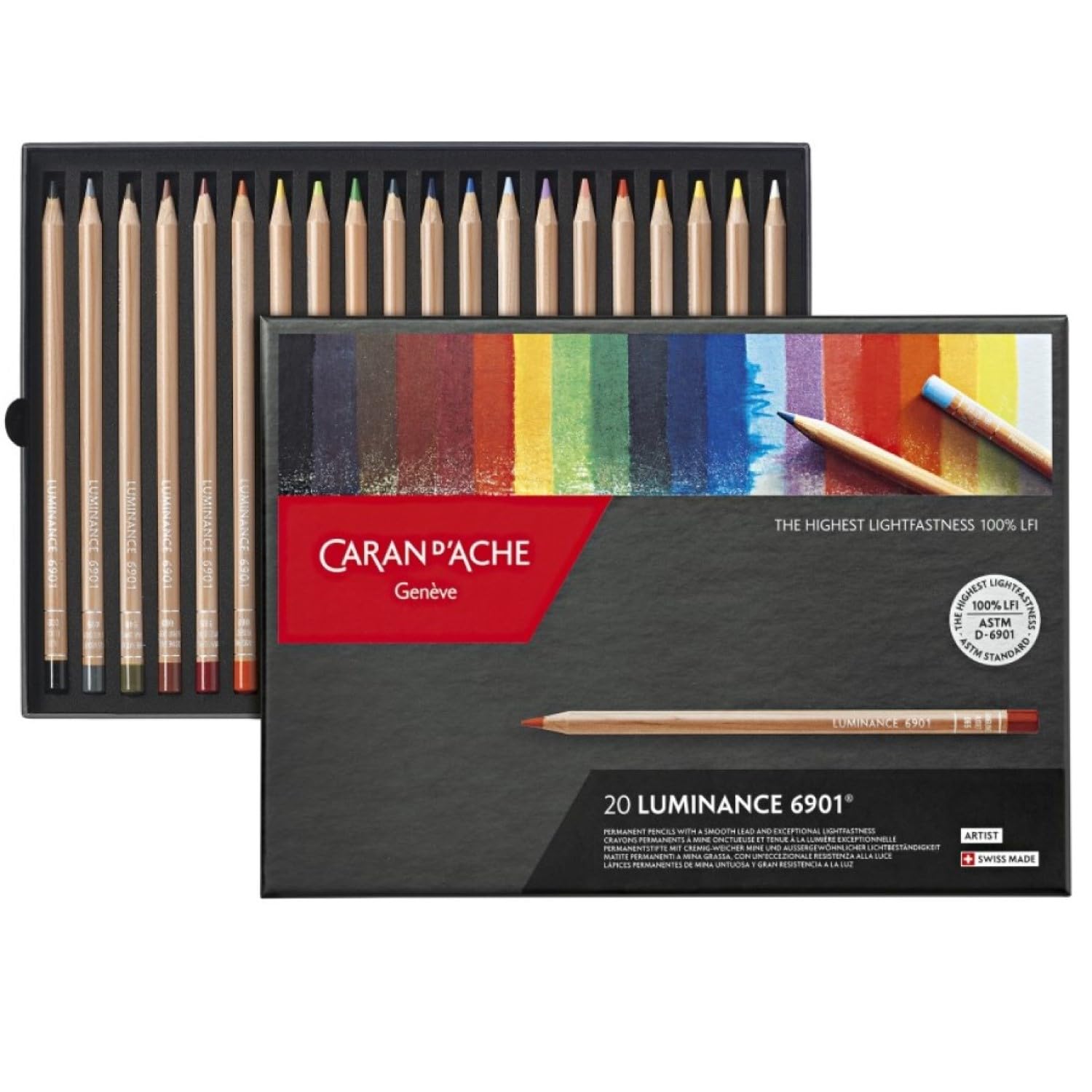 Amazon | CARAN D'ACHE カランダッシュ 色鉛筆 油性 ルミナンス 6901