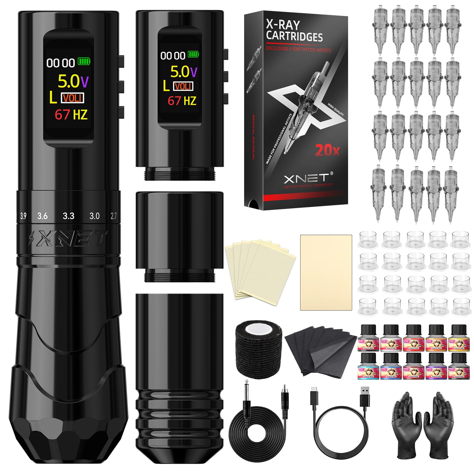 Amazon.com: Tattoo Gun Kit, Xnet Void Cordless Tattoo Machine