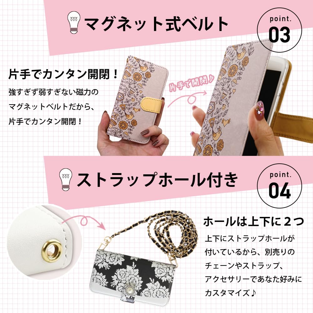 Amazon.co.jp: スマ通 iPhone 8 対応 ケース 手帳型 けーたい けーす