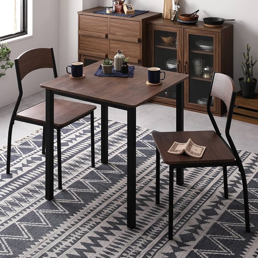 Amazon｜RASIK ダイニングテーブルセット 2人用 3点セット テーブル 1