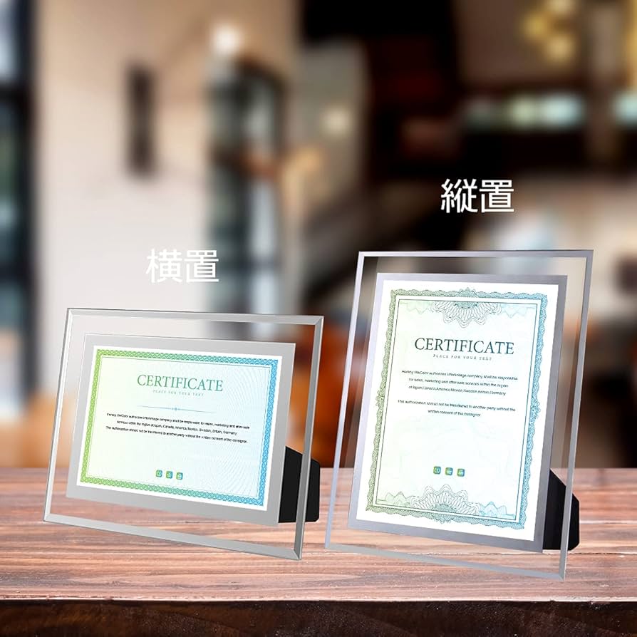 Amazon.co.jp: WeColor 賞状額縁フォトフレーム、おしゃれガラス写真