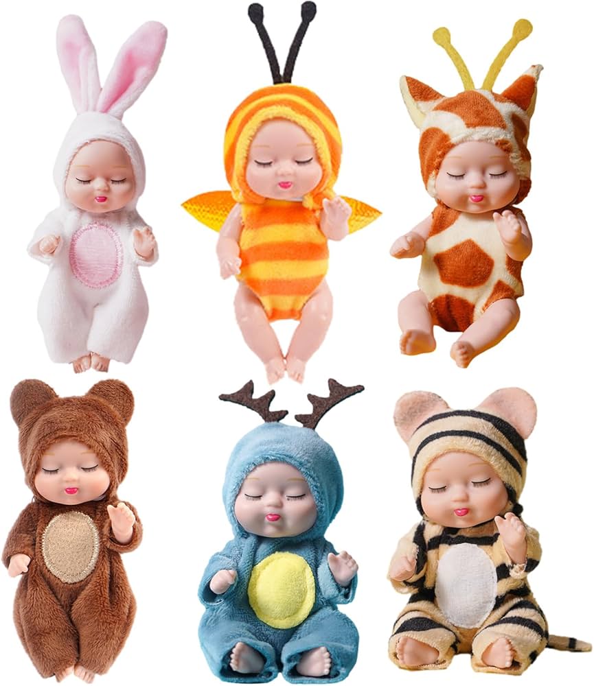 Amazon.co.jp: 1/2セット ソフトでリアルなミニリボーンドールおもちゃ