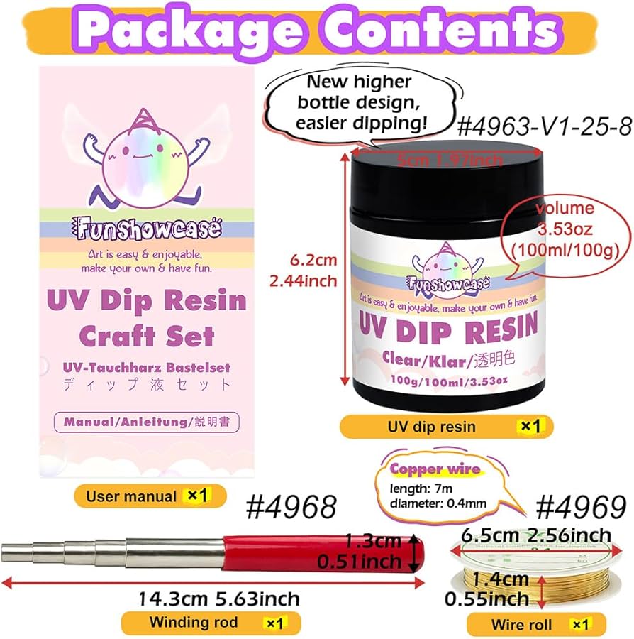 Amazon | FUNSHOWCASE ディップアートセット（ディップ液+ワイヤー+巻