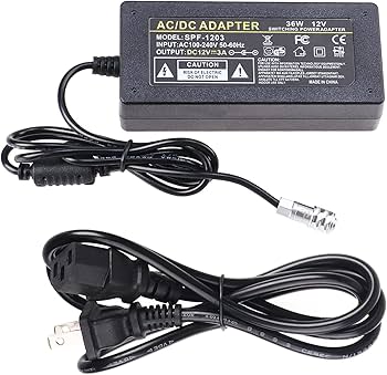 Amazon.com : Foto4easy AC Power Adapter Cable 12V 3A for