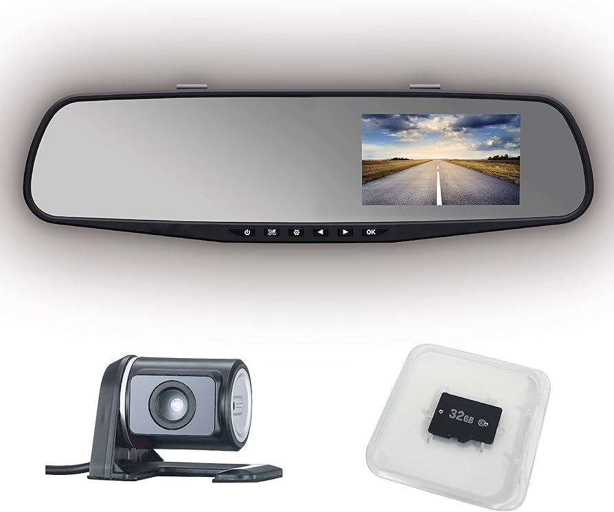 Amazon | M-WORKS リアカメラ付きミラー型ドライブレコーダー MicroSD