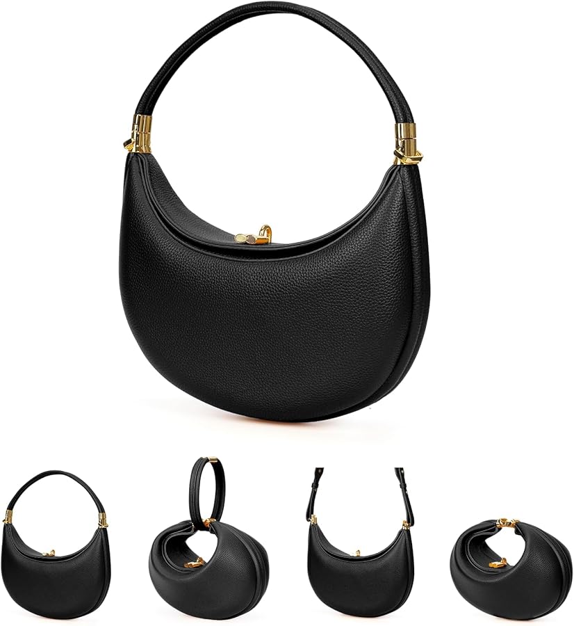 Crescent Shoulder Bag for Women and Luna Style 4 in 1 Hobo Clutch