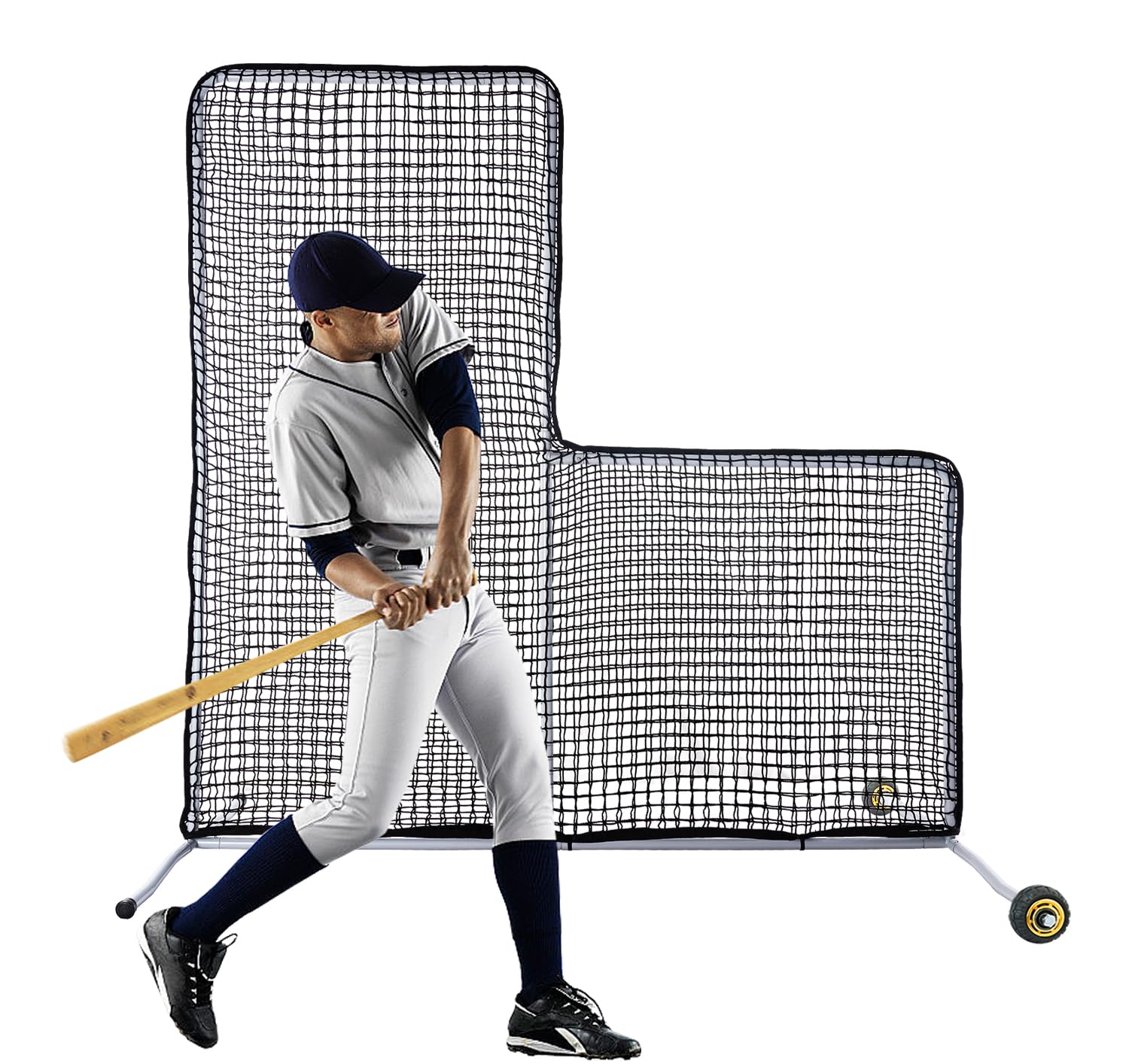 Amazon | FLITURE 野球ネット 2.1x2.1m 練習用ネット 防球ネット L字型