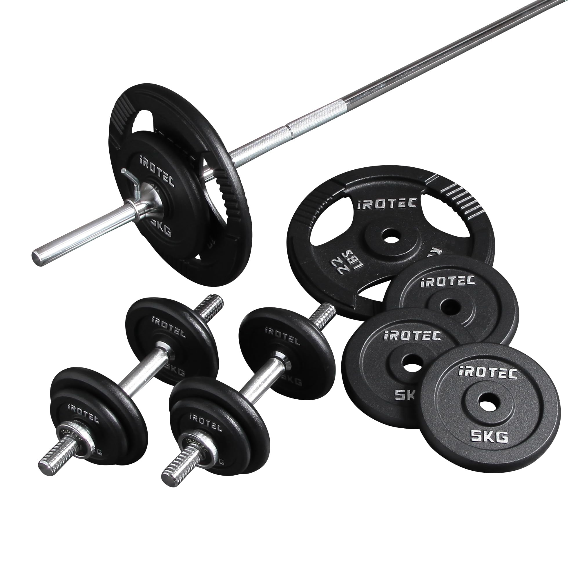 Amazon | IROTEC（アイロテック）アイアンバーベルダンベル70KGセット