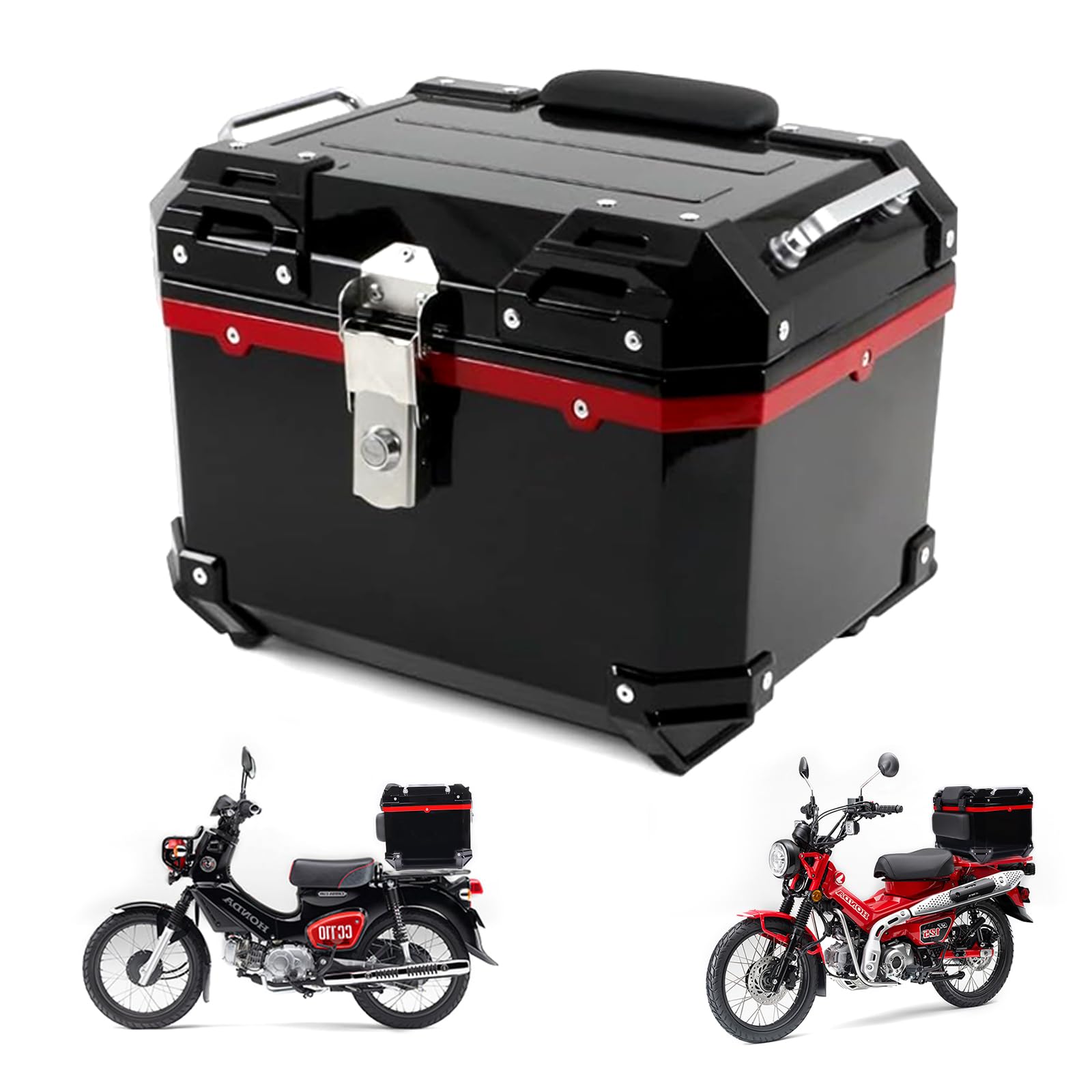 Amazon | HI-LINE バイク リアボックス 45L トップケース 汎用 ABS製
