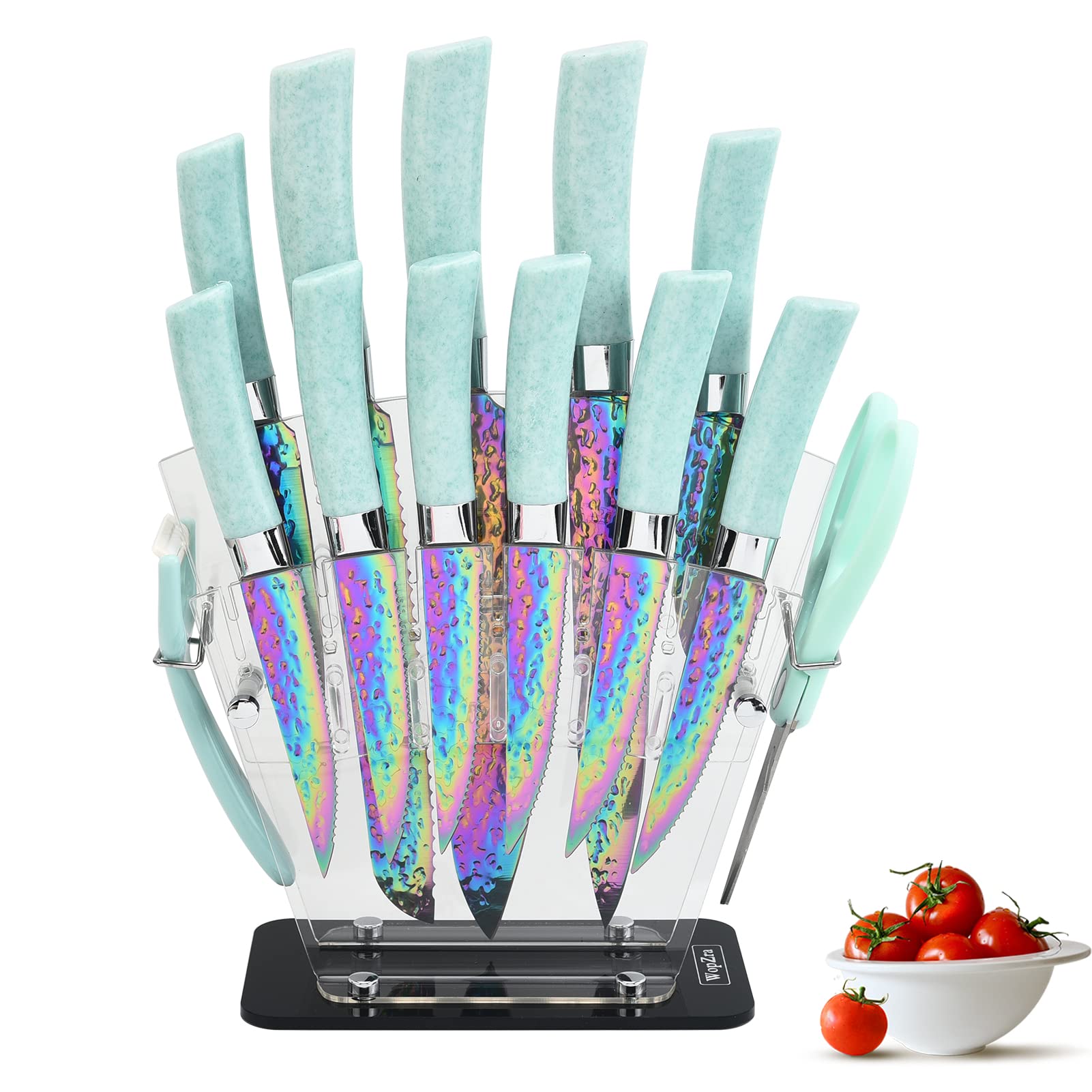 Amazon.com: WopZra Rainbow Knife Set, Kitchen Knives Set with