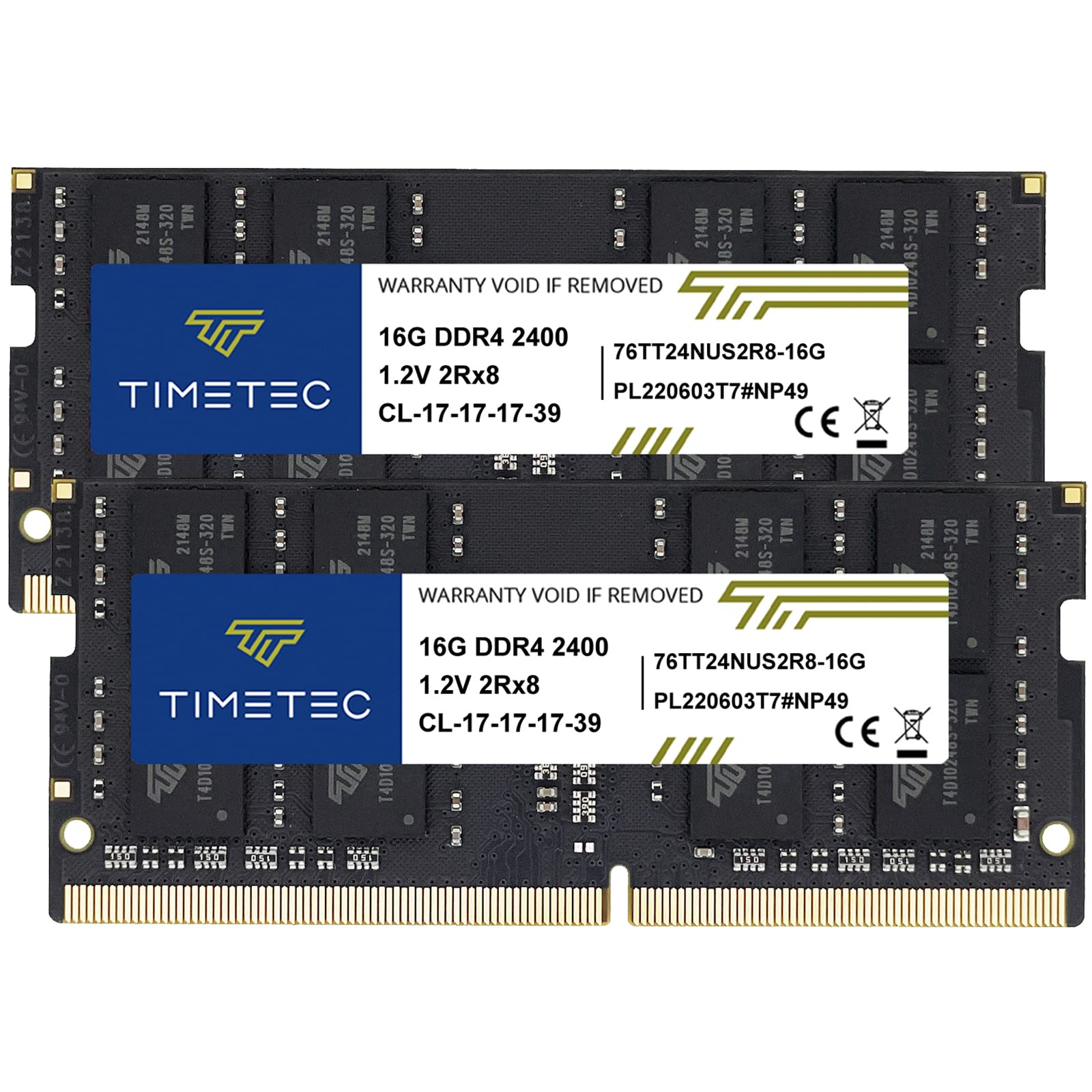 Timetec 32GB KIT(2x16GB) DDR4 2400MHz PC4-19200 Non-ECC Unbuffered