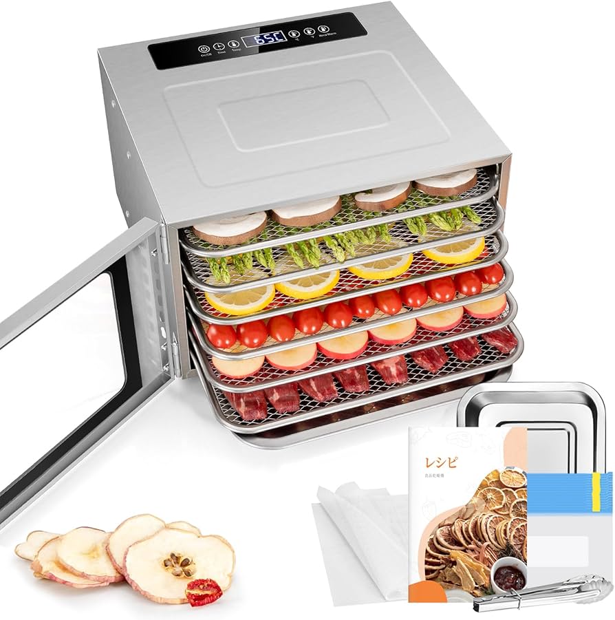 Amazon.co.jp: Kwasyo 6層フードドライヤー ステンレス鋼製食品乾燥機
