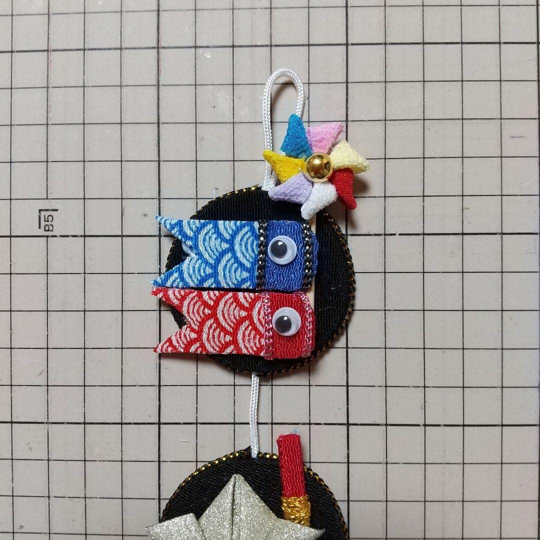 Amazon | ちりめん細工 つまみ細工 端午の節句つるし飾り 壁掛け飾り