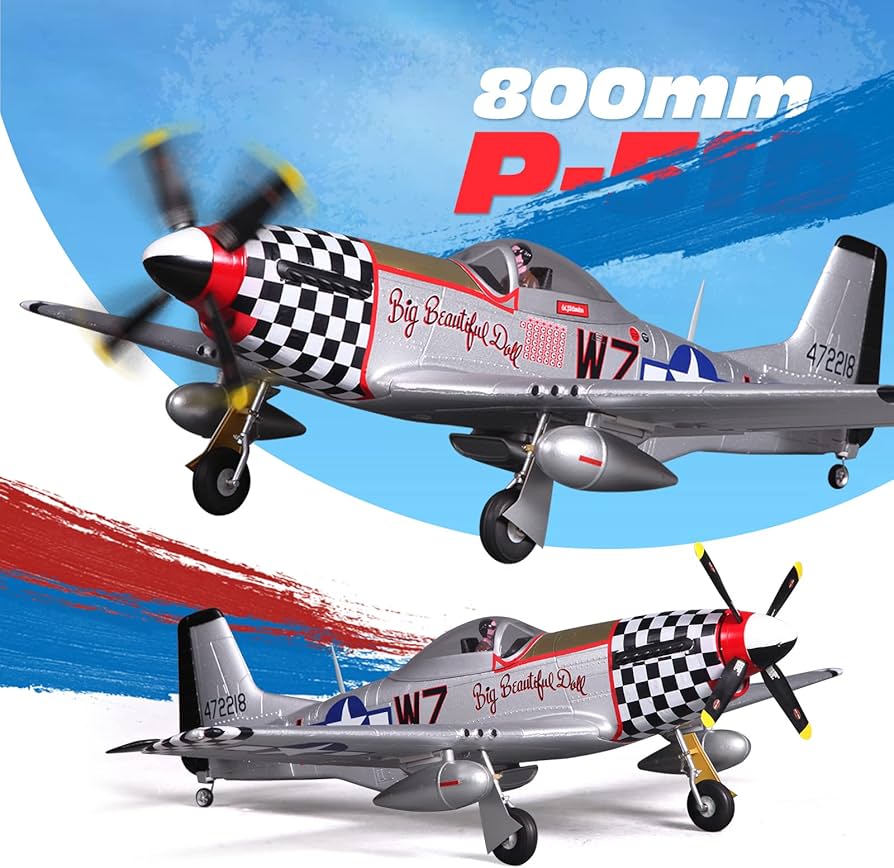 Amazon.com: Fms P51 Mustang V2 Big Beautiful Doll RC Airplane 4CH