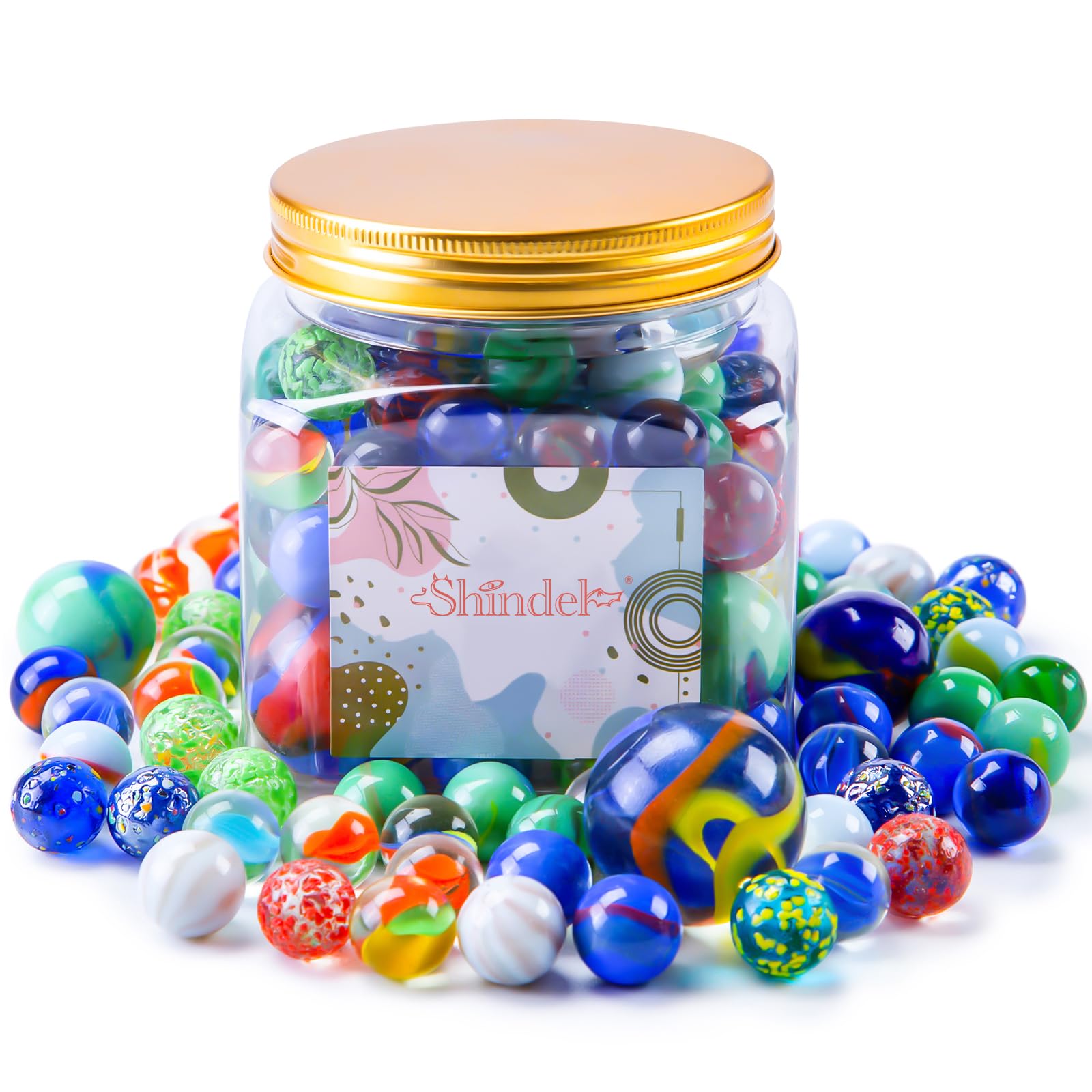Amazon.com: Shindel 125PCS Marbles for Kids, Marbles Assorted