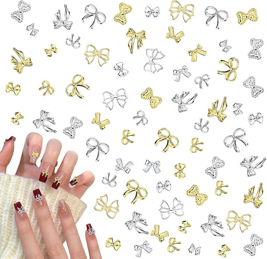 Amazon.co.jp: ネイルパーツ リボン 300個セット 3D 立体 キラキラ