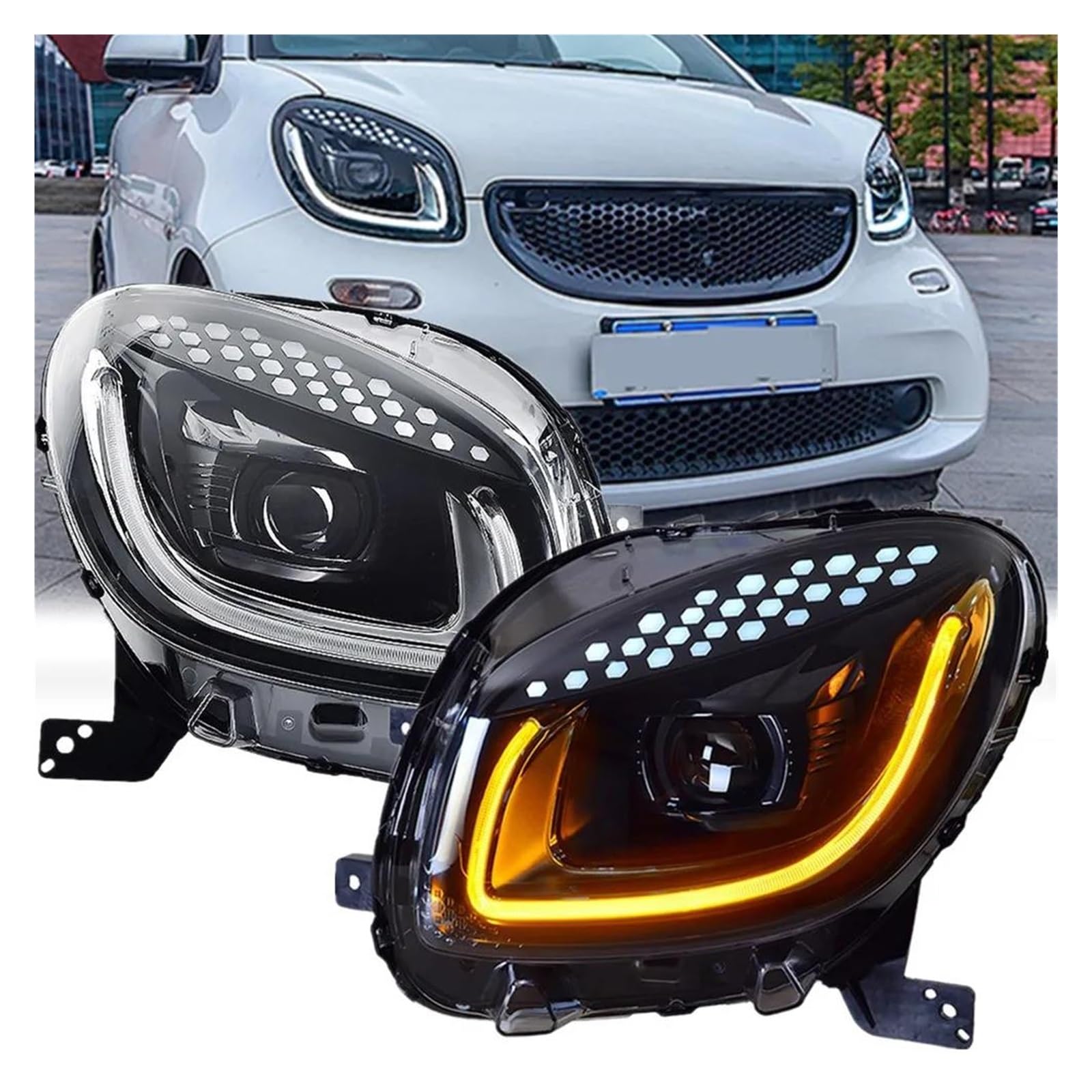 Amazon.co.jp: 車のフロントヘッドライト 車の Led ヘッドライト