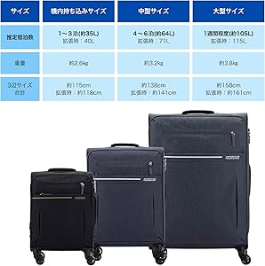 Amazon.co.jp: [アメリカンツーリスター] スーツケース キャリーケース