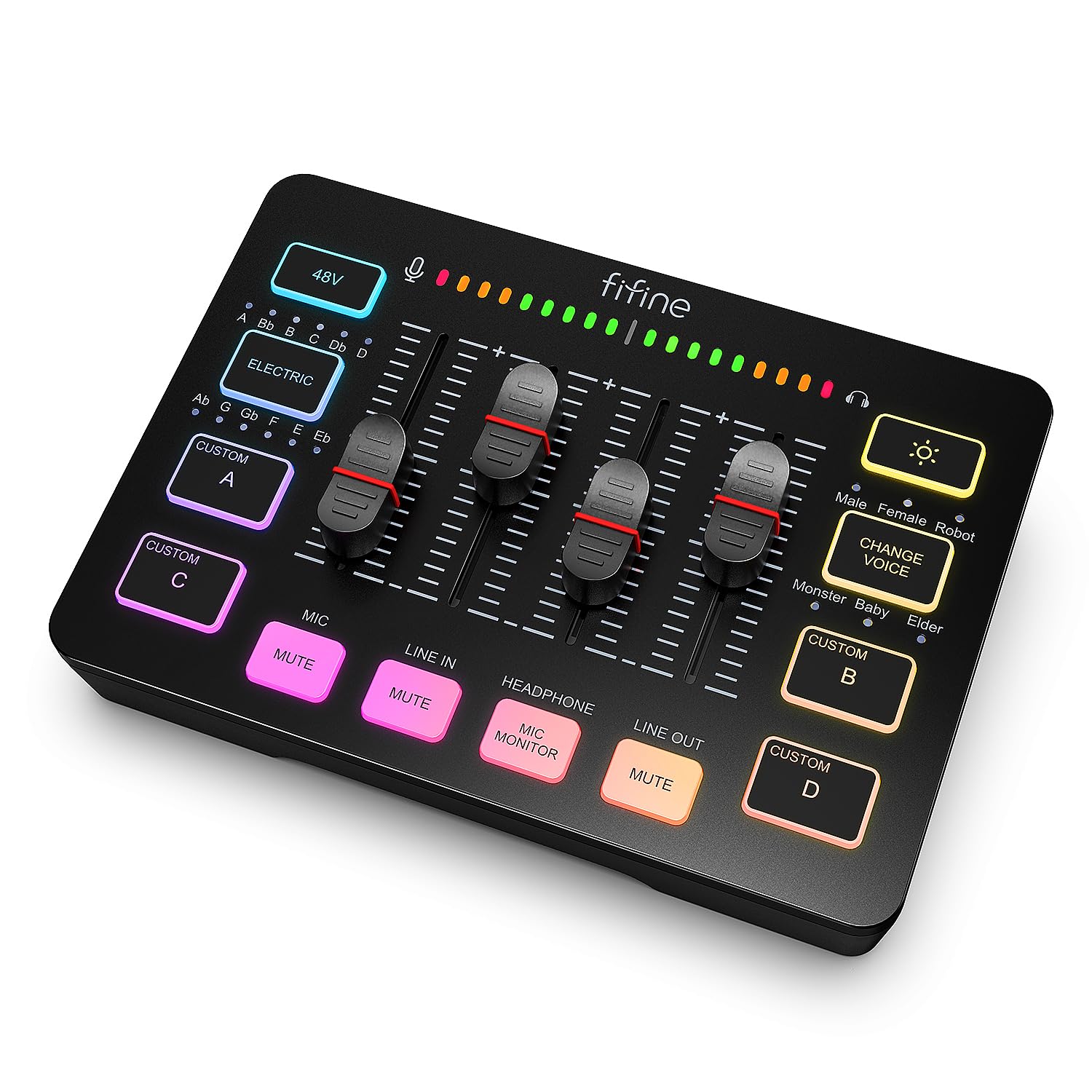 Amazon.com: FIFINE Gaming Audio Mixer, Streaming RGB PC Mixer with