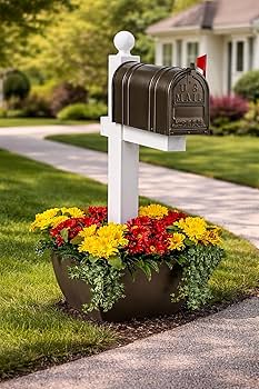 Amazon.com: SnapPot Mailbox Planter Wrap - Resin Planter for 4x4