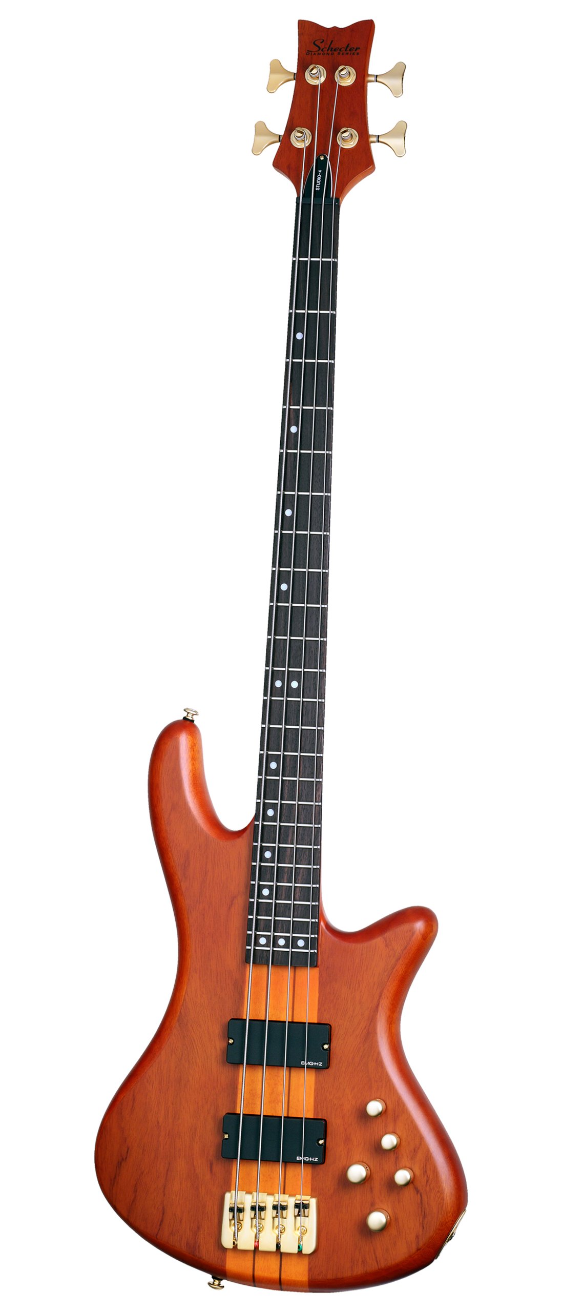 Amazon.com: Schecter Stiletto Studio 4 Bass Guitar - Honey Satin