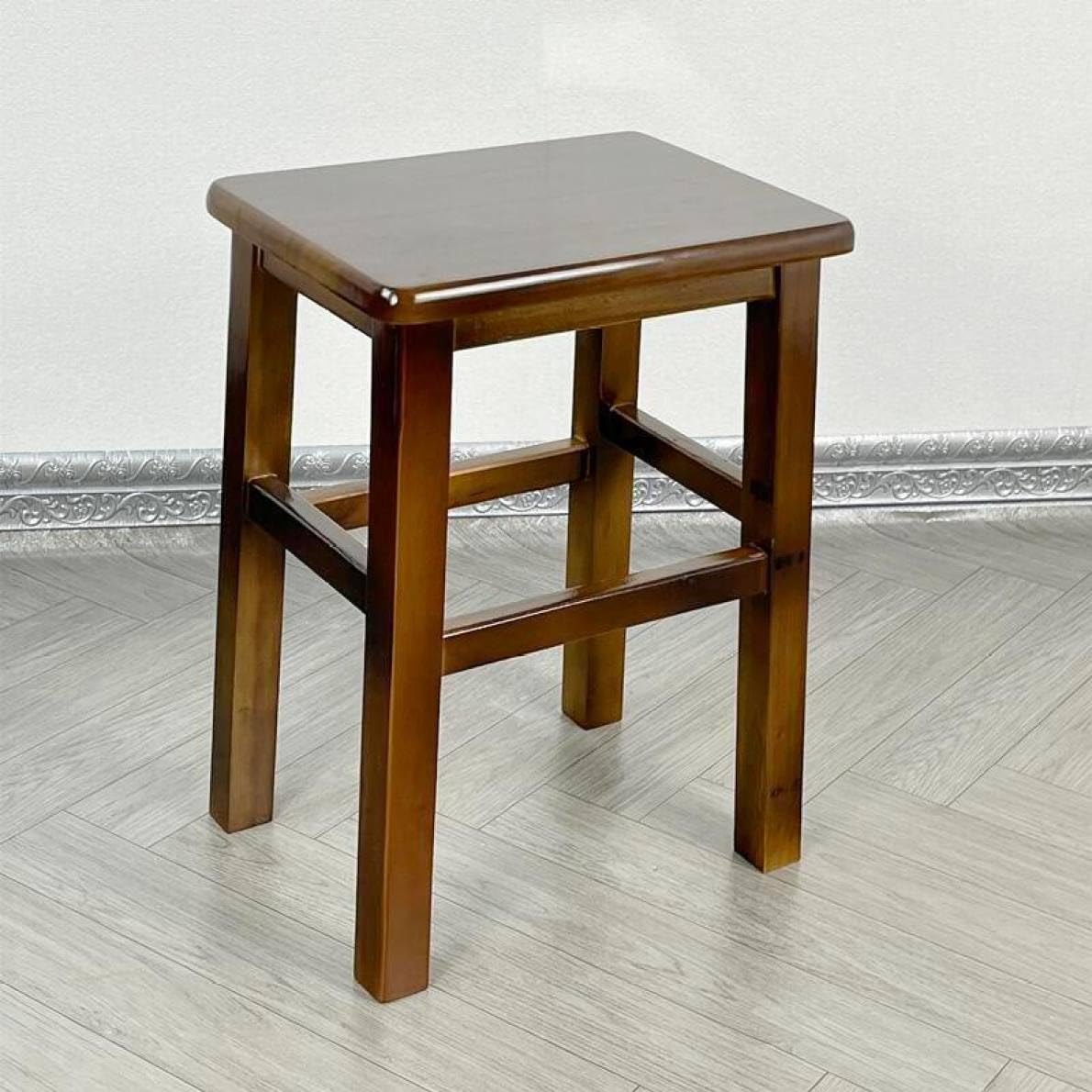 Amazon.co.jp: THLD 木製スツール 四角 木製 スツール コーヒー色 30