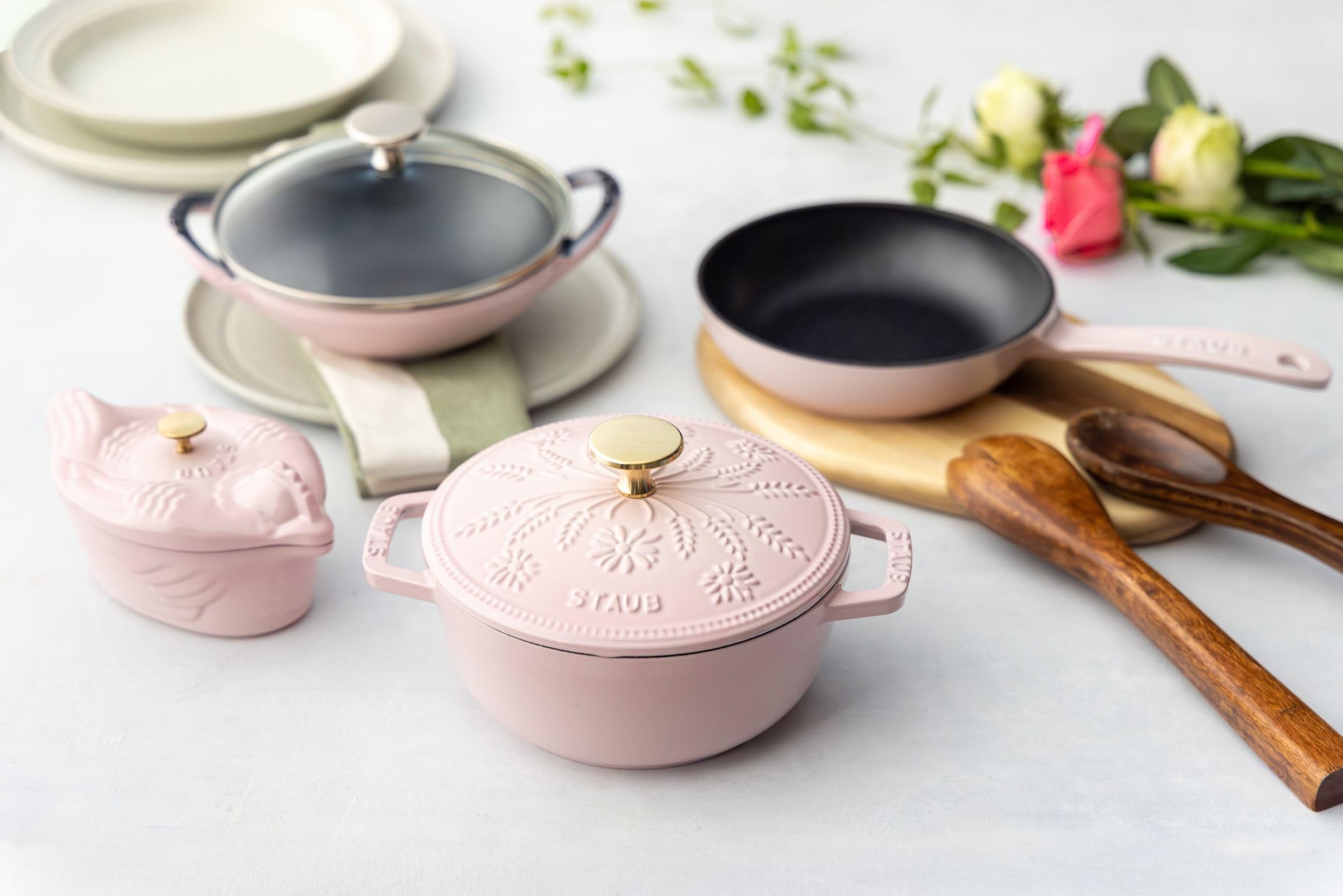 Amazon.co.jp: staub ストウブ 「 ワナベ S マーガレット ソルベローズ