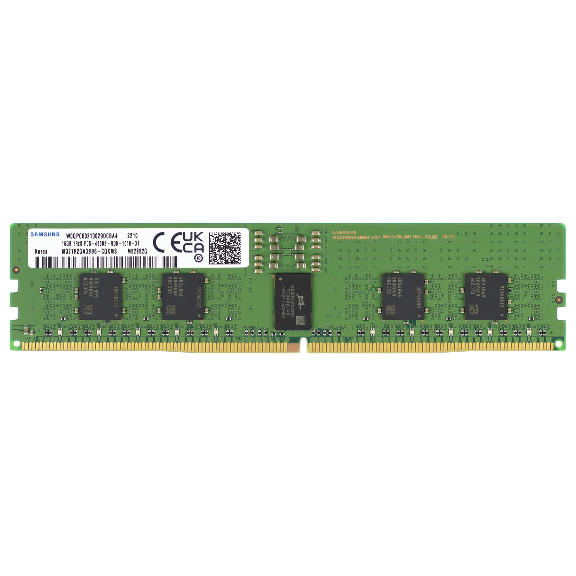Samsung 16GB DDR5 4800MHz PC5-38400 ECC RDIMM 1Rx8 Single Rank 1.1