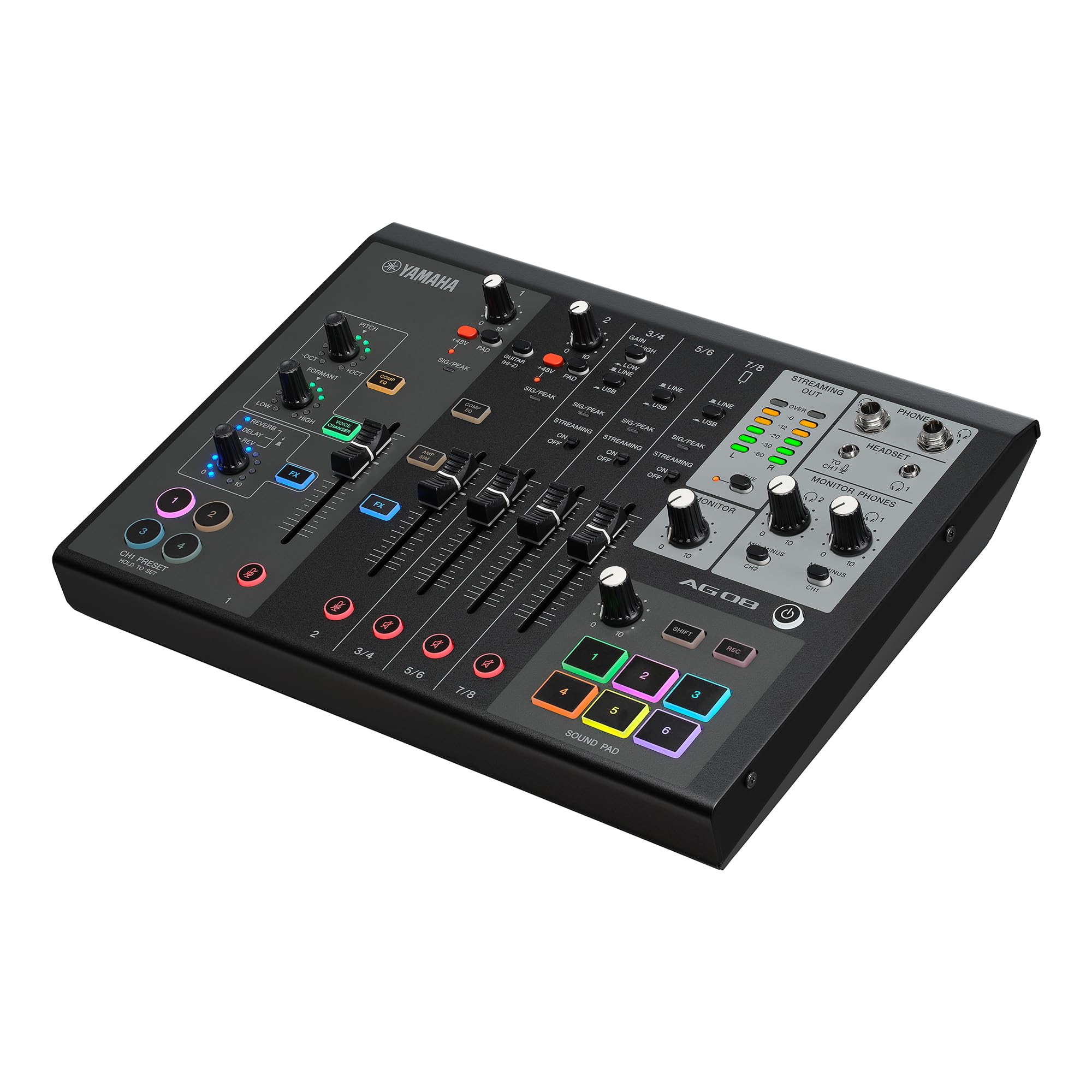 Amazon.com: Yamaha AG08 Black 8-Channel Live Streaming Loopback