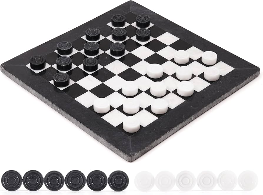 Amazon | Radicaln 大理石チェッカーセット 15インチ ブラック