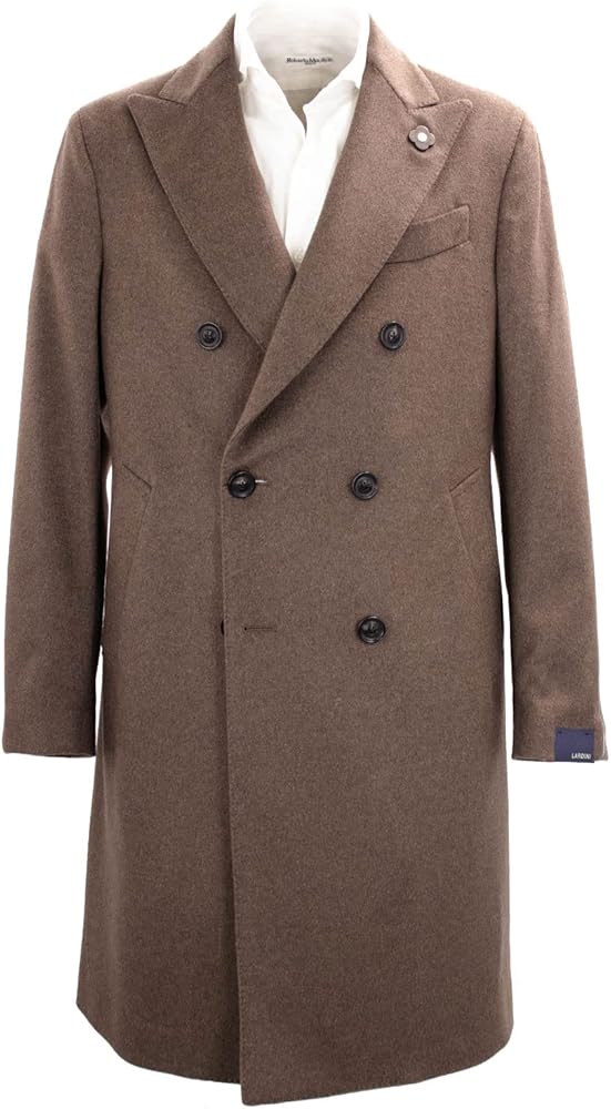 Amazon | [ラルディーニ] コート メンズ カシミヤ 6B ダブルブレスト