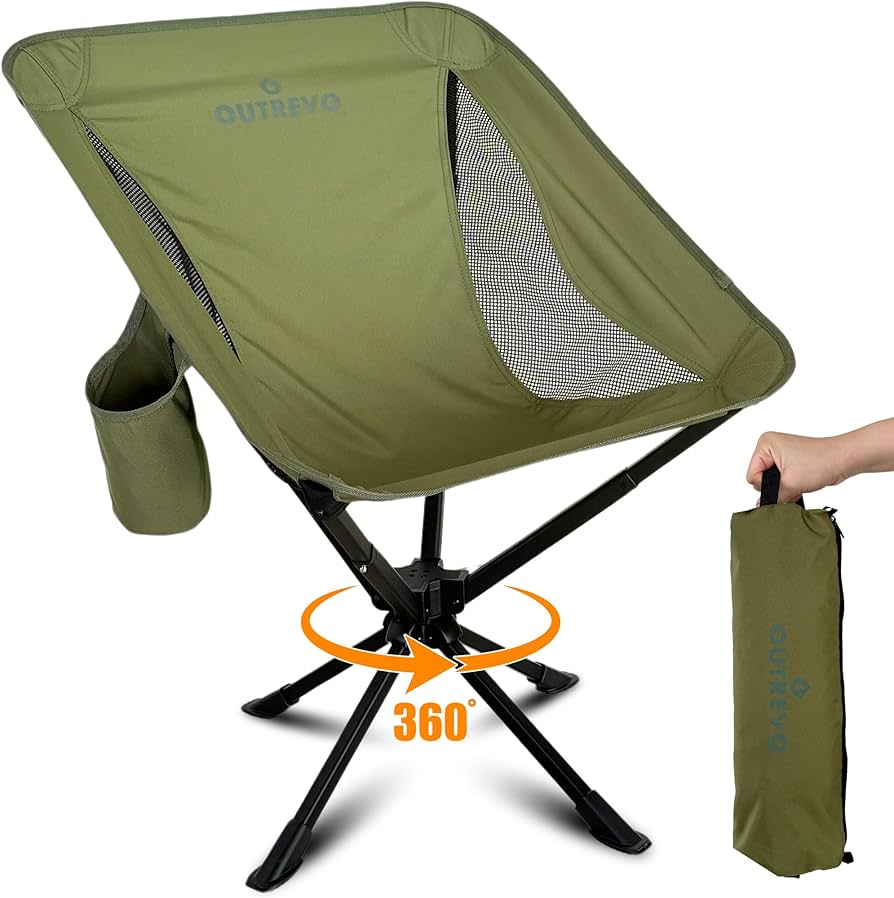 Amazon.co.jp: OUTREVO [リボルバー] 360度 回転 アウトドアチェア