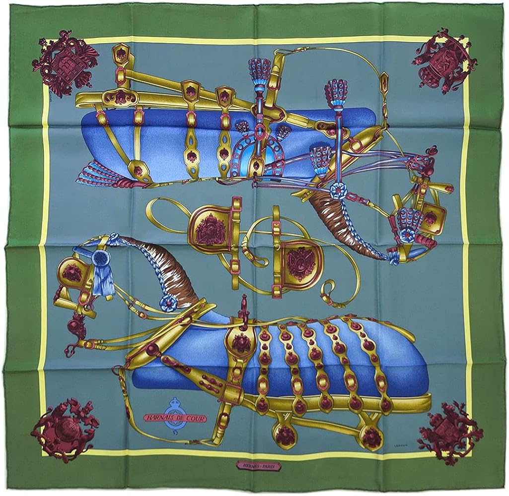 Amazon | [エルメス] スカーフ ソルド カレ ツイル シルク100％ 90CMS