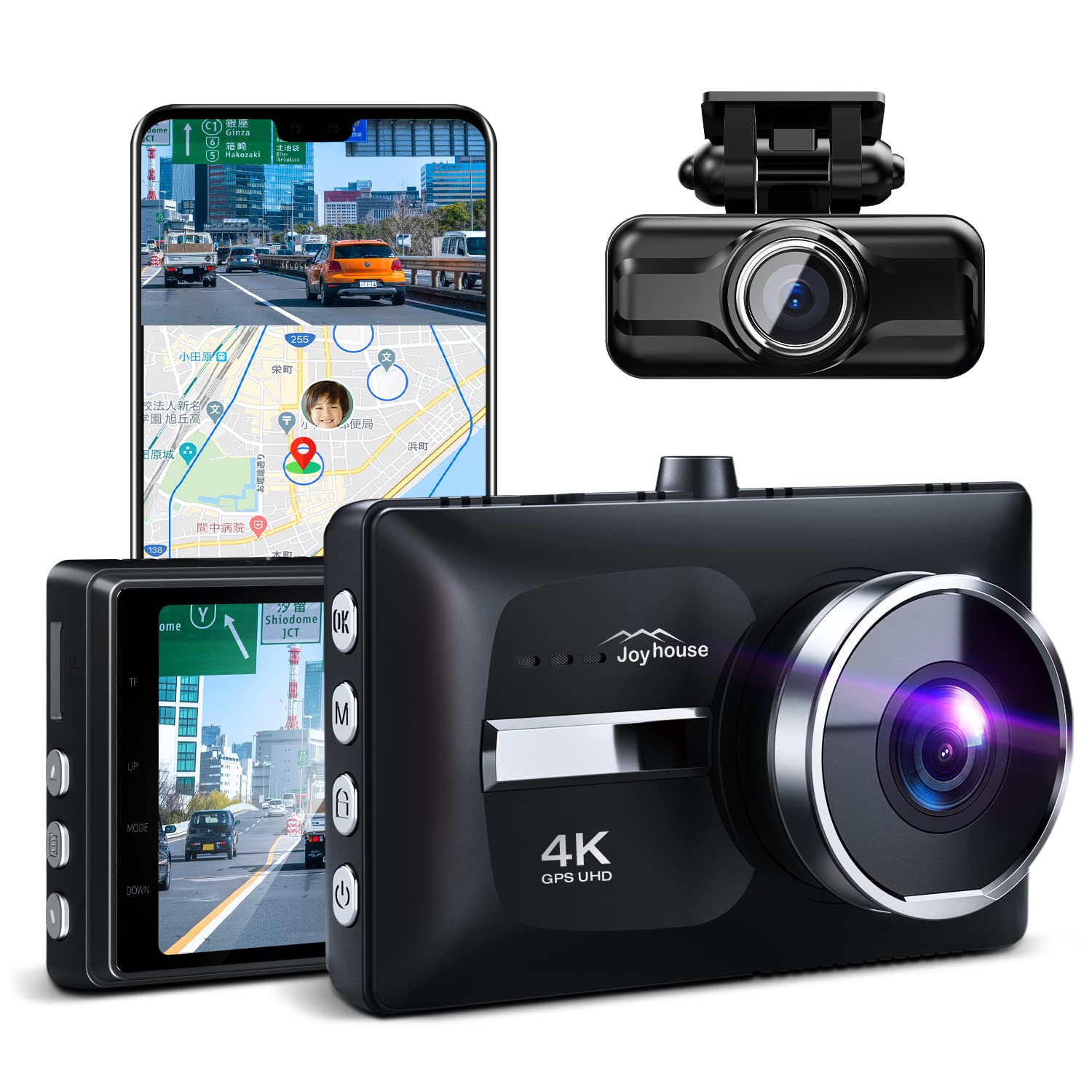 Amazon.co.jp: 【4K UHD Wi-Fi接続】 ドライブレコーダー 前後カメラ