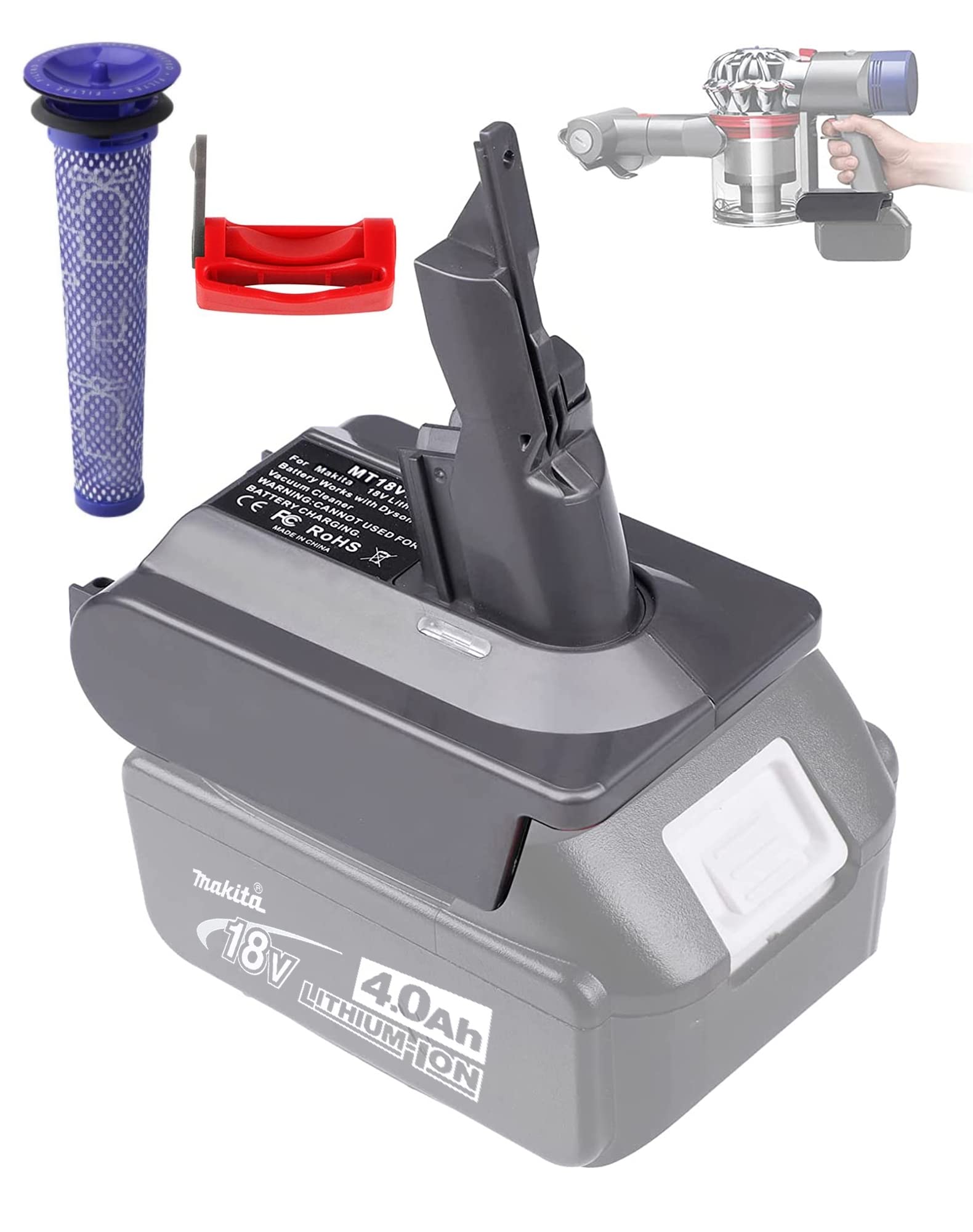 Amazon.co.jp: ダイソンV7バッテリーアダプター マキタ18Vリチウム電池