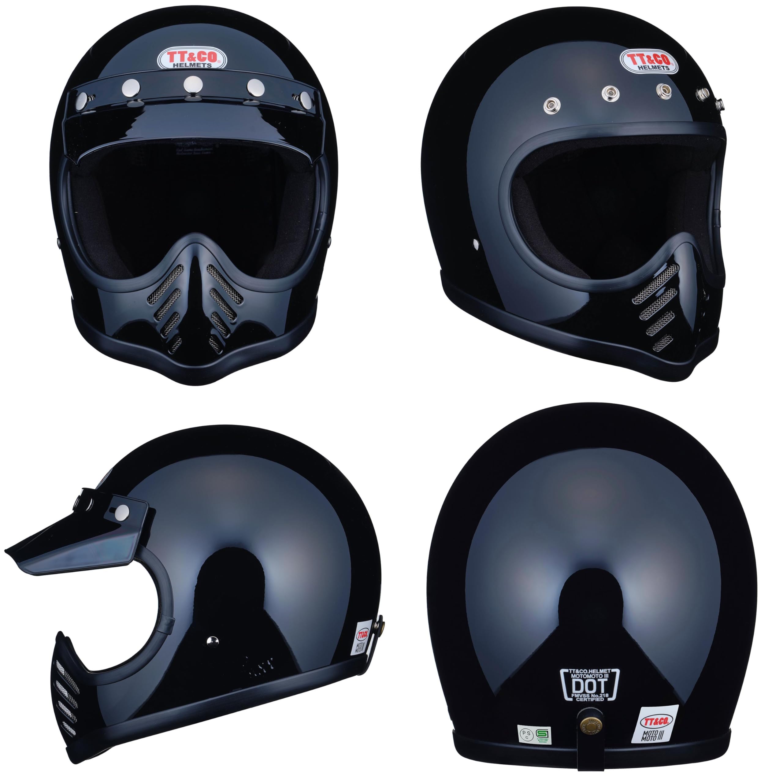 Amazon.co.jp: TT&CO. バイク ヘルメット フルフェイス モトモト3