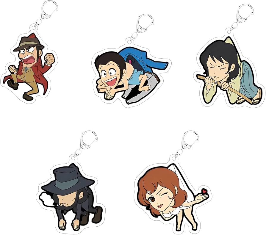 Amazon.co.jp: キーホルダー 5枚セット キーホルダー ルパン三世 次元
