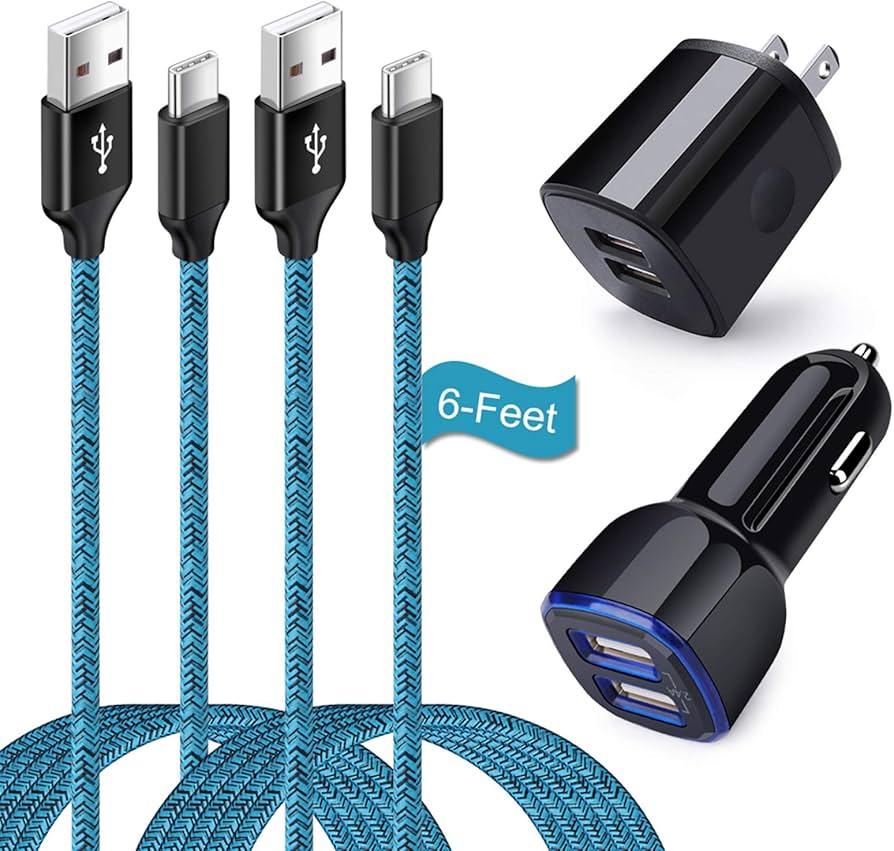 Amazon.com: Samsung S25 Android Dual USB Car Charger, Wall Plug