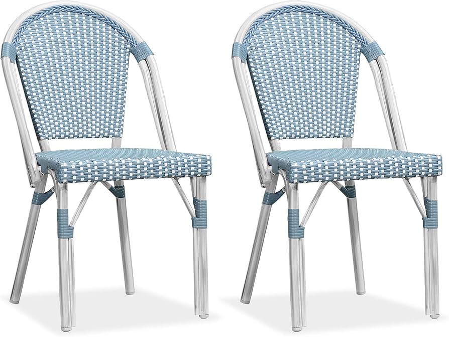 Amazon.com : PURPLE LEAF Dining Chair Set of 2 Outdoor French