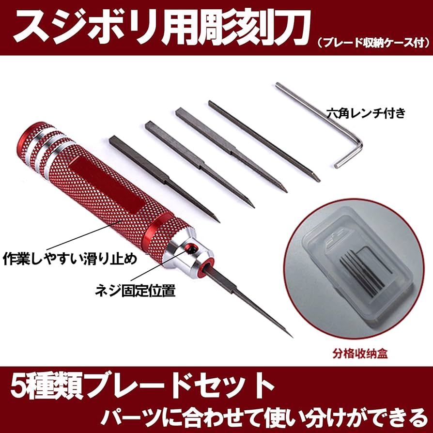 スジ彫り用工具あれやこれやセット スジ彫り用工具あれやこれ