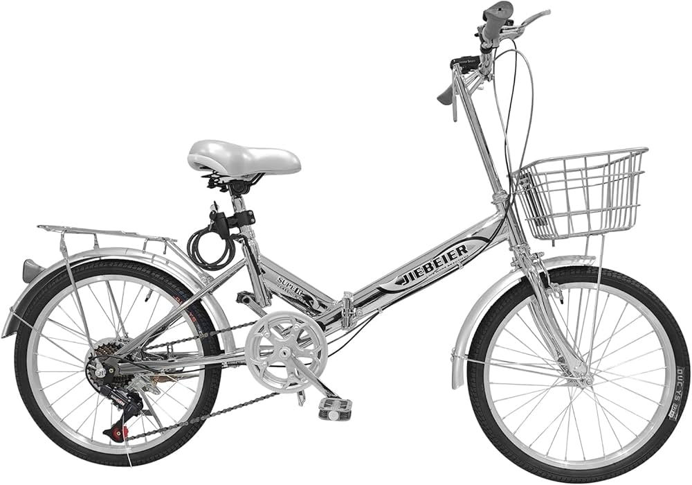 Amazon | JIEBEIER 自転車 折り畳み自転車 20インチ 7段変速 リア