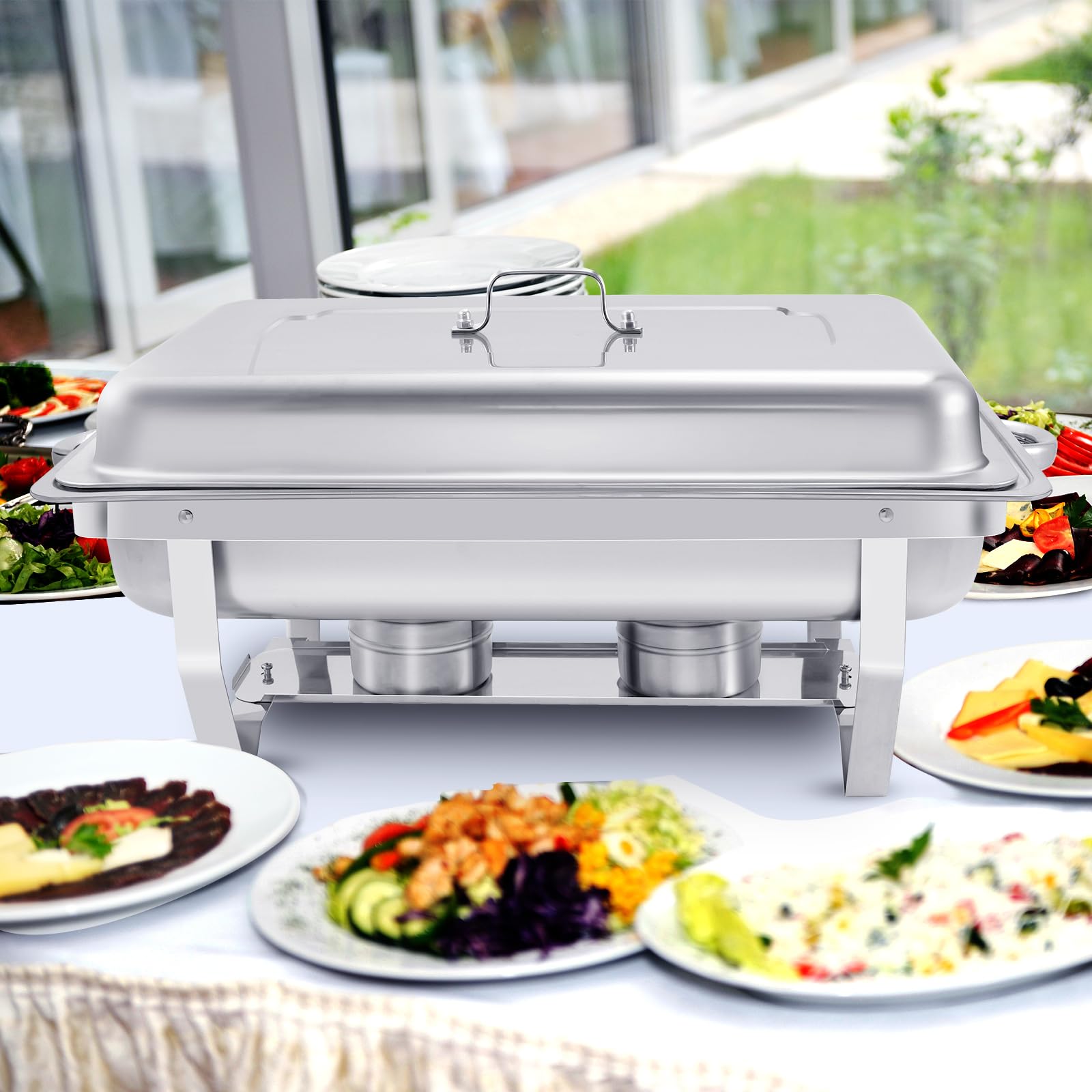 Amazon.co.jp: PRIJESSE シルバー ビュッフェ用皿 8クォート 4パック