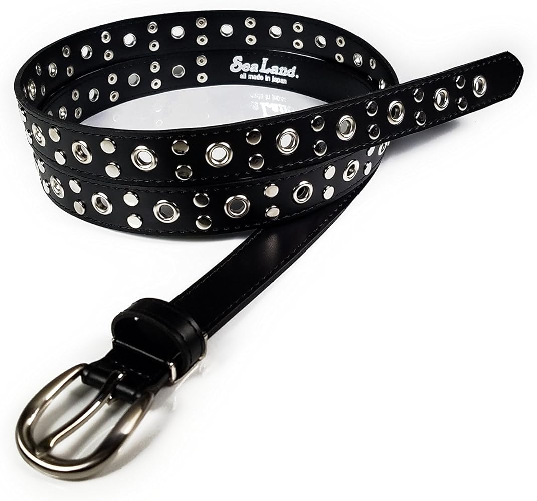 Amazon | [シーランド] ロング スタッズ ベルト レディース ウエスト