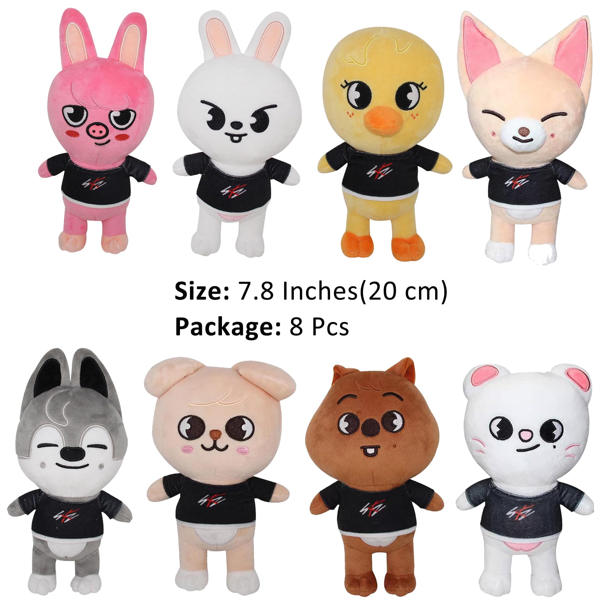 Amazon.com: RHEETADA 8 PCS Skzoo Plushies Toys Set 8 Inches Cute