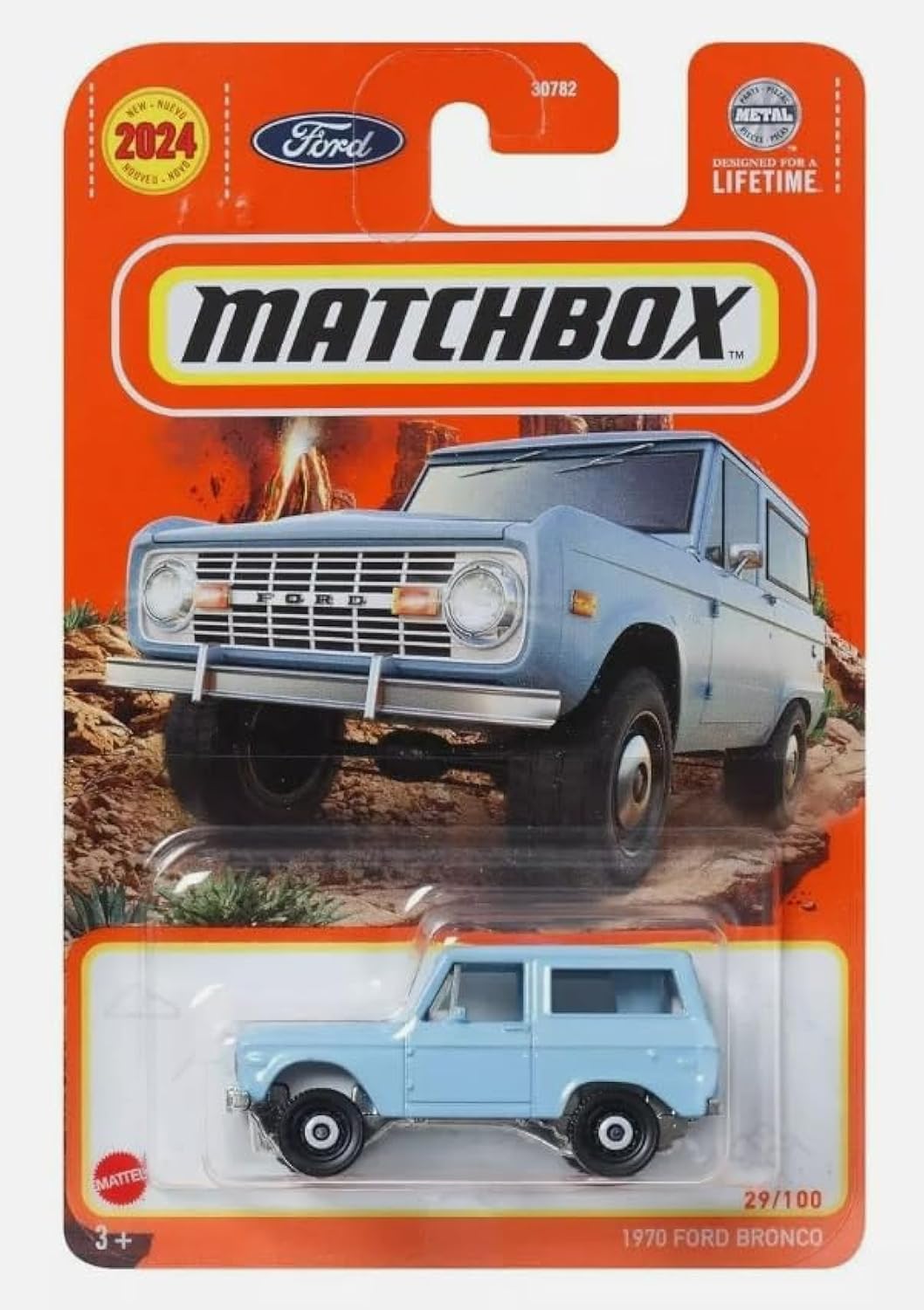 Amazon.co.jp: Matchbox 1970 Ford Bronco、ライトブルー 1:64 ダイ