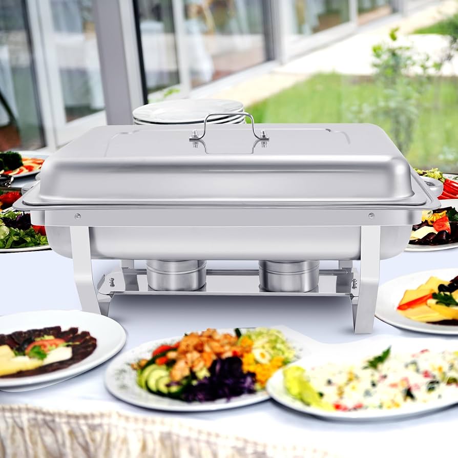 Amazon.co.jp: PRIJESSE シルバー ビュッフェ用皿 8クォート 4パック