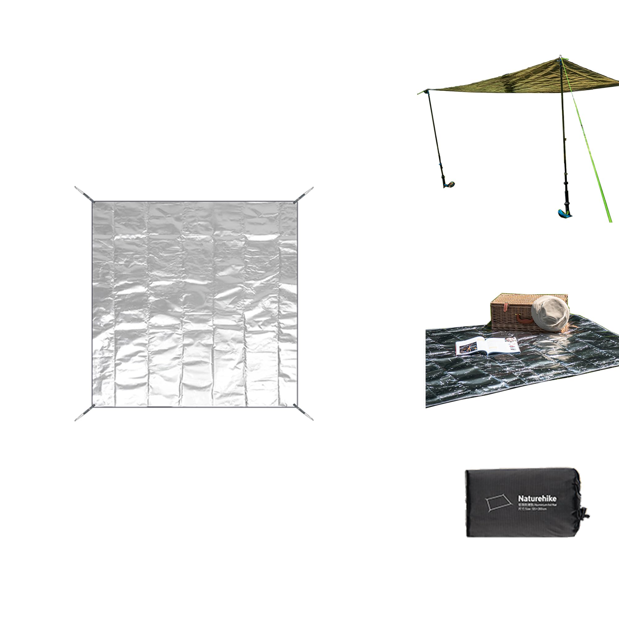 Naturehike モザンビーク 銀マット4枚セット 登山 車中泊 断熱