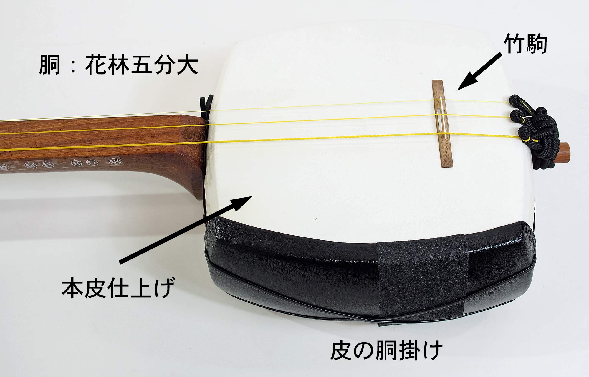 Amazon | 三味線亀屋 津軽アフリカ花林三味線(のべ棹) 合成皮仕上げ